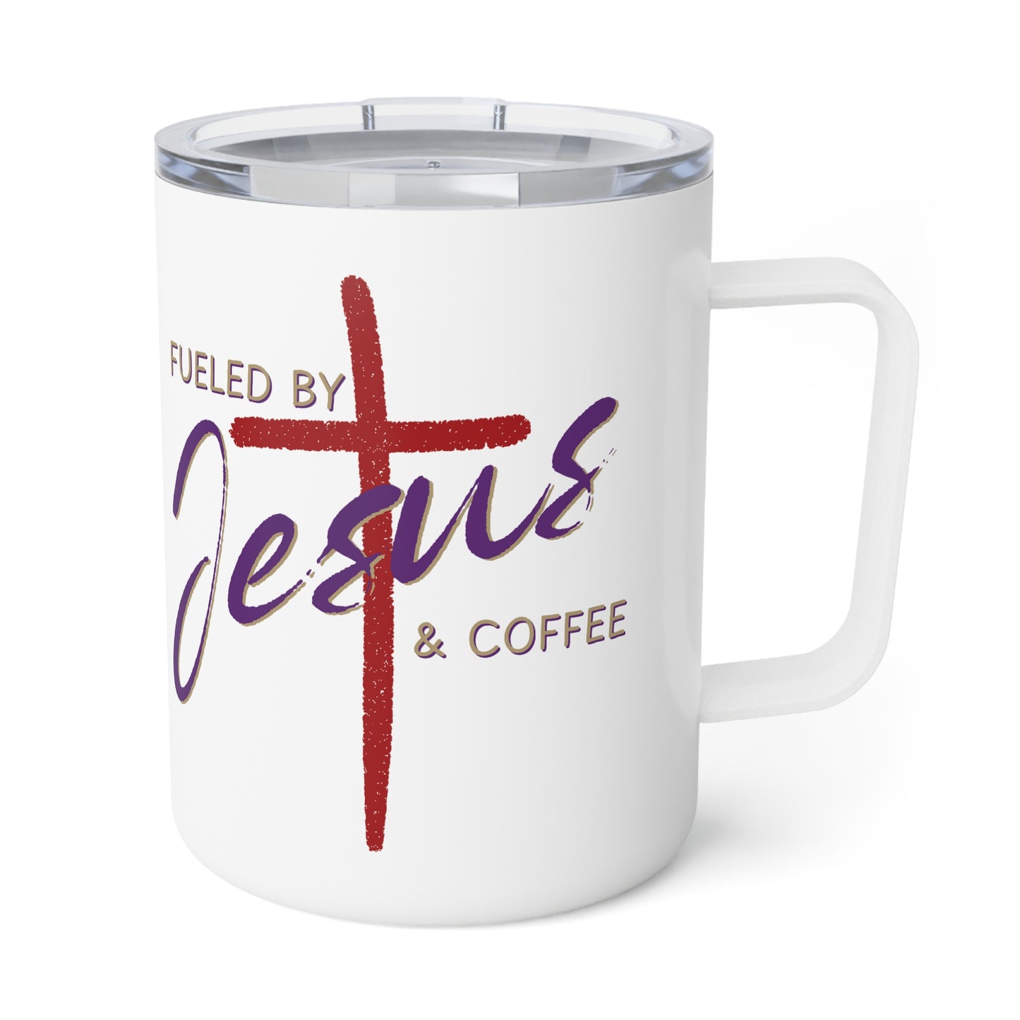 JESUS & COFFEE-Insulated Coffee Mug, 10oz