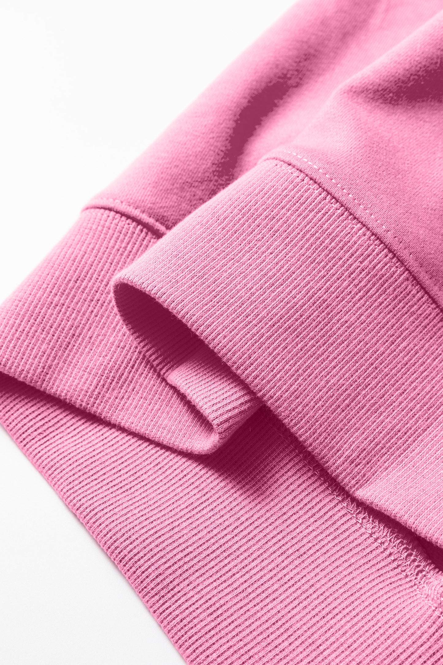 "Blessed"-Bright Pink Oversize Embroidered Mock Neck Sweatshirt