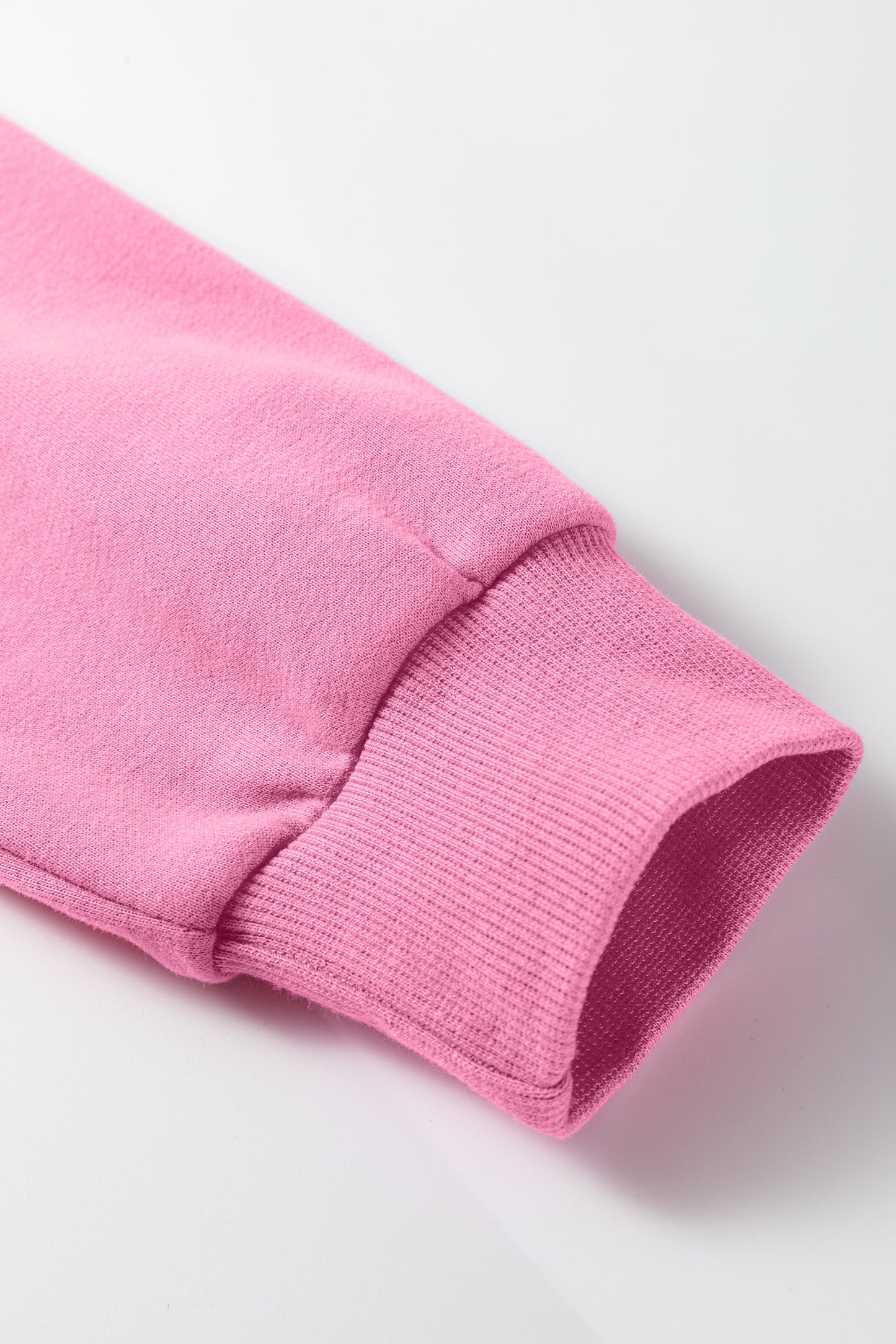 "Blessed"-Bright Pink Oversize Embroidered Mock Neck Sweatshirt