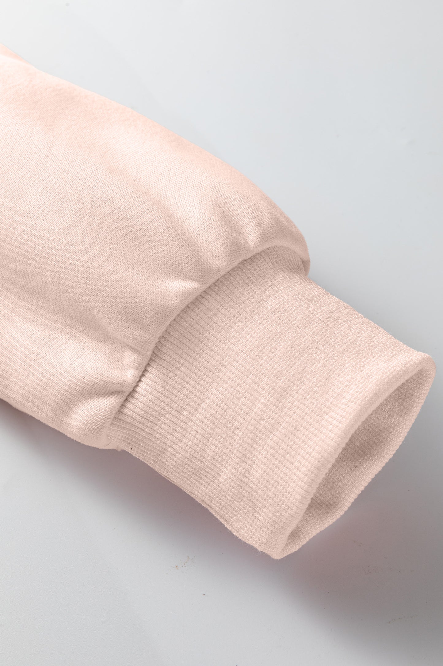 "Blessed"-Light Pink Oversize Embroidered Mock Neck Sweatshirt